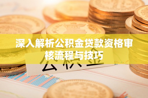 大化深入解析公积金贷款资格审核流程与技巧